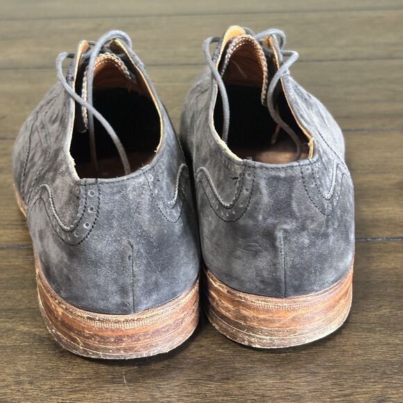 Vintage Winstanley Suede Lloyd Brogue Oxford Wingtip Mens 10.5 Gray Ireland main image 8